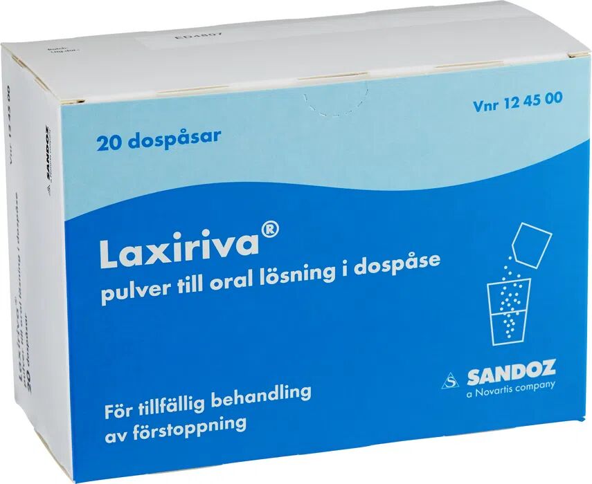 Laxiriva, pulver till oral lösning i dospåse 20 st