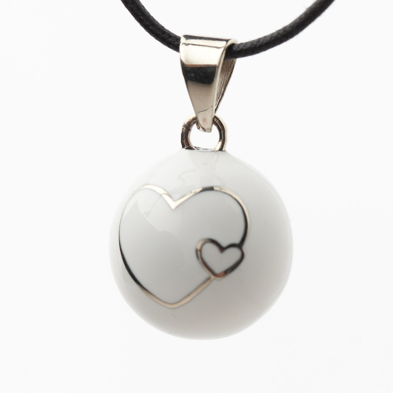 Bola gravidsmycke - Vit dubbelhjärta