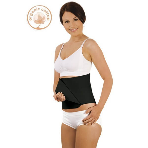 Carriwell Belly Binder - Maggördel - Ekologisk S/M (upp till 98 cm) Svart
