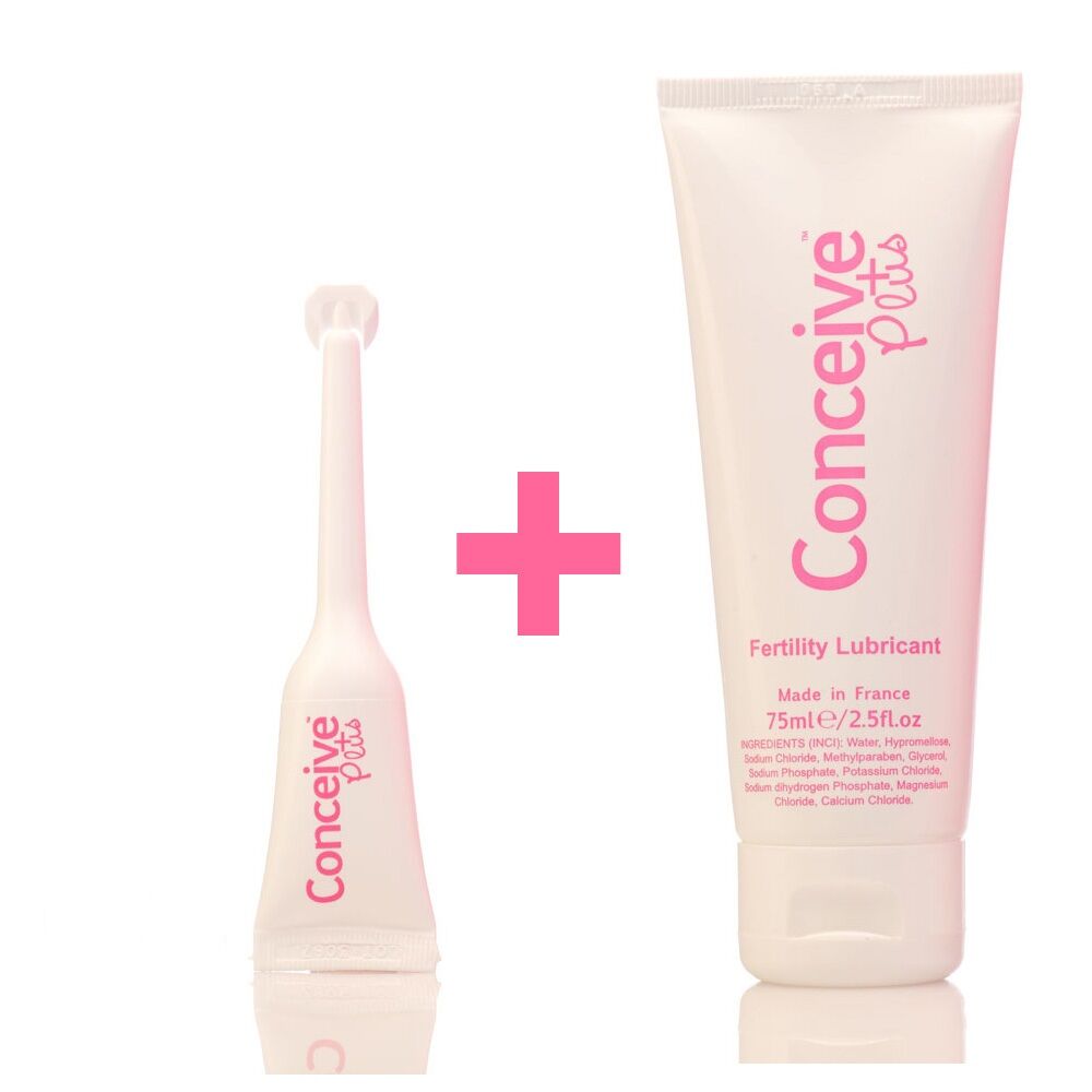 Kombinationspaket  75 ml + 8 x 4g -  Fertilitetsglidmedel - Sasmar Conceive plus