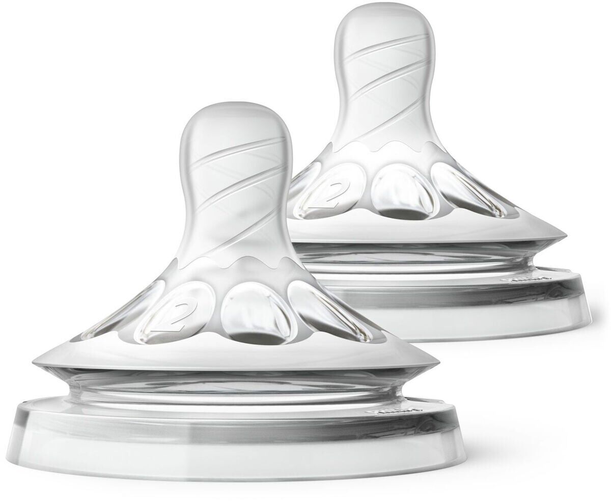 Dinapp med långsamt flöde 1m+ 2-pack - Philips Avent Natural