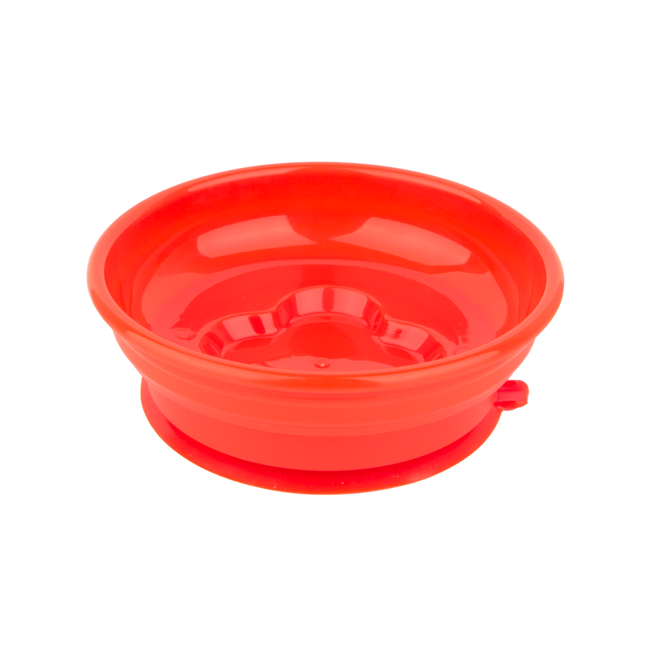 Tallrik med sugkopp - Bambino Röd