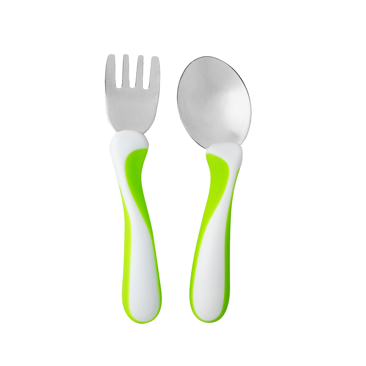 Äta själv-bestick 1-pack - Bambino Grön