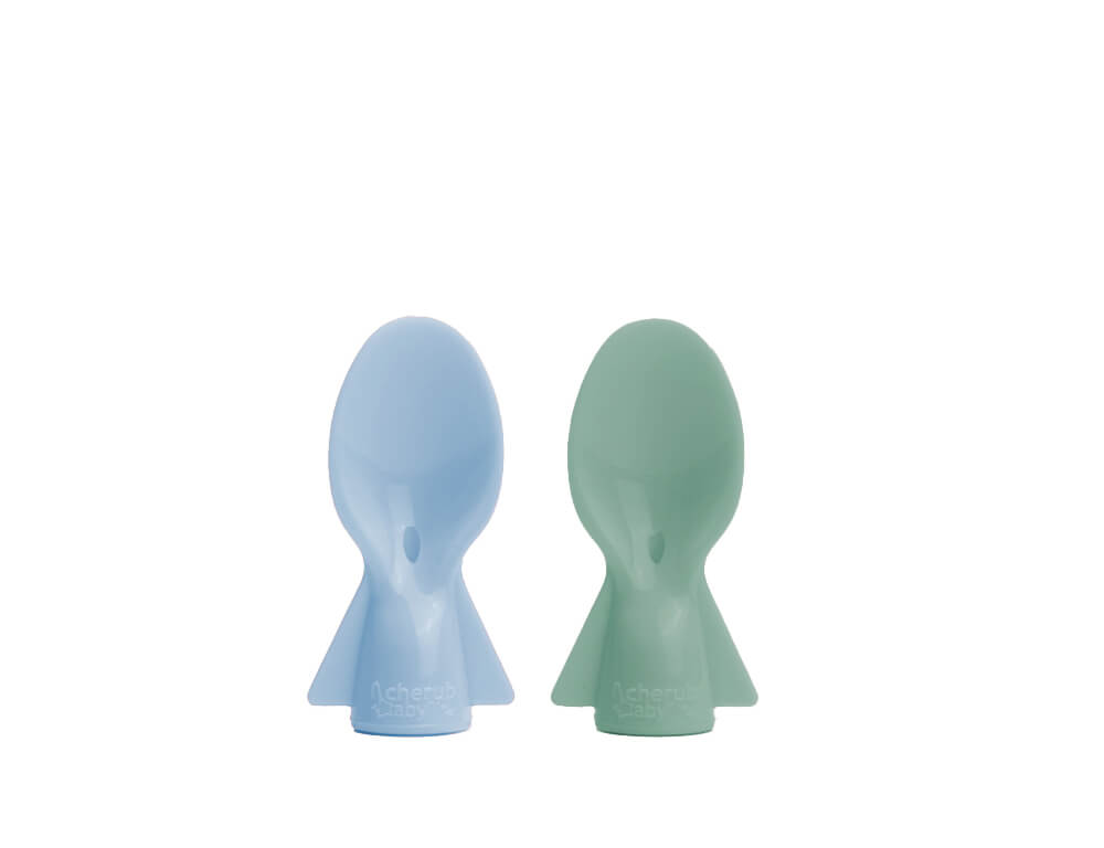 CherubBaby Skedar till matpåsar/klämmisar 2-pack Cerulean & Sage