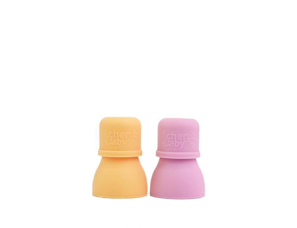 CherubBaby Silikonpip till Matpåsar Orange/Rosa