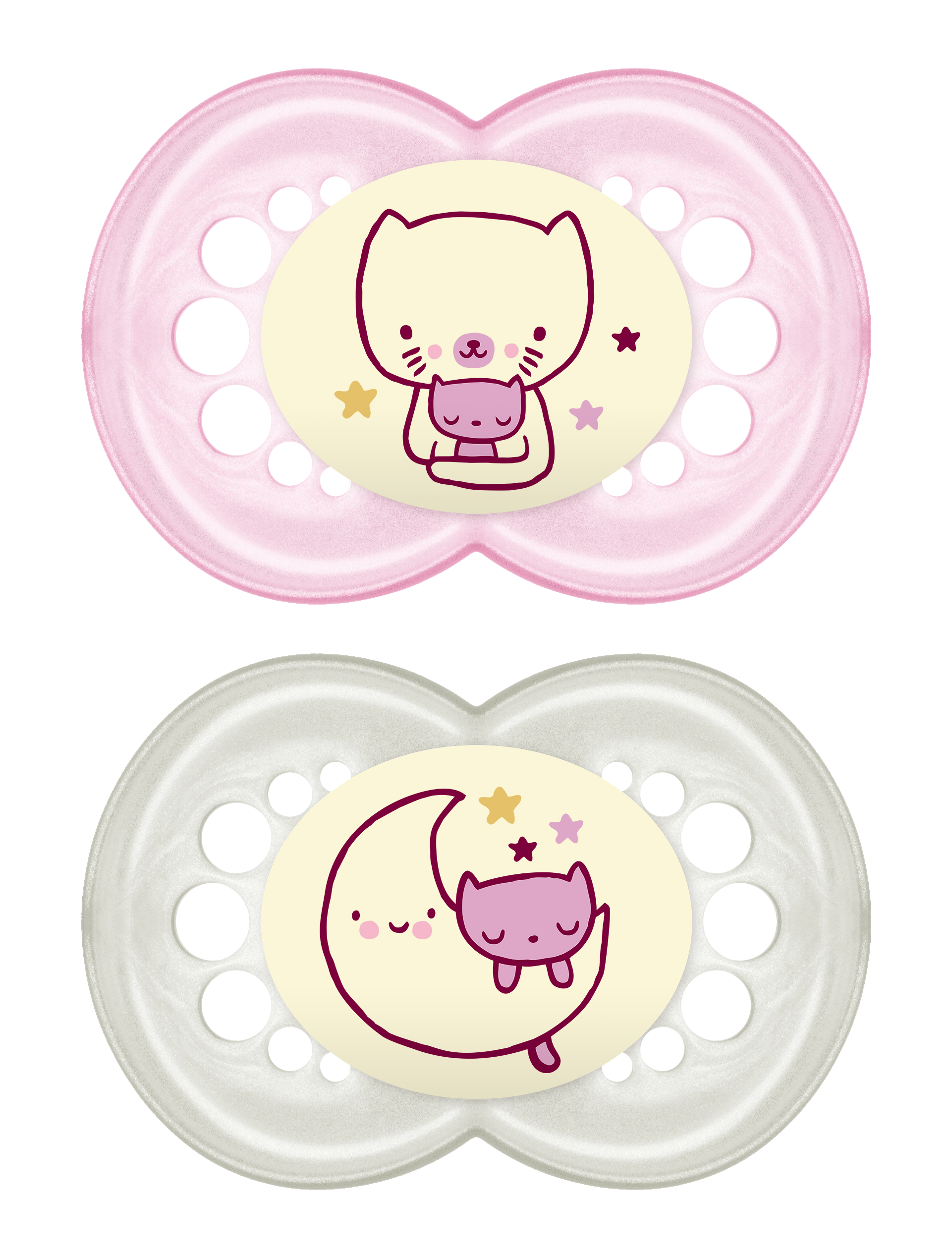 MAM Original Night Napp 2-pack - 16-36 mån Rosa