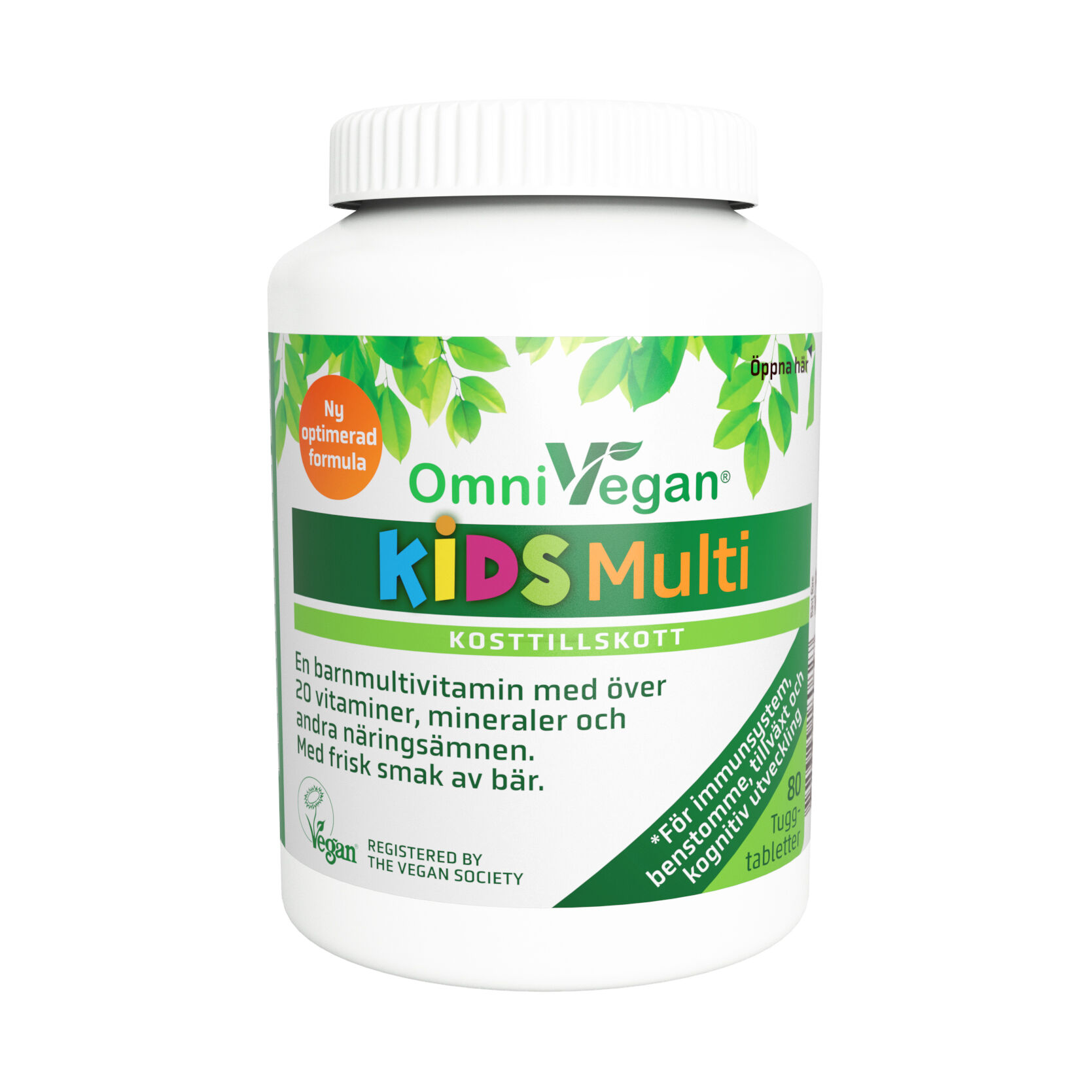 OmniVegan Kids 80 tuggtabletter