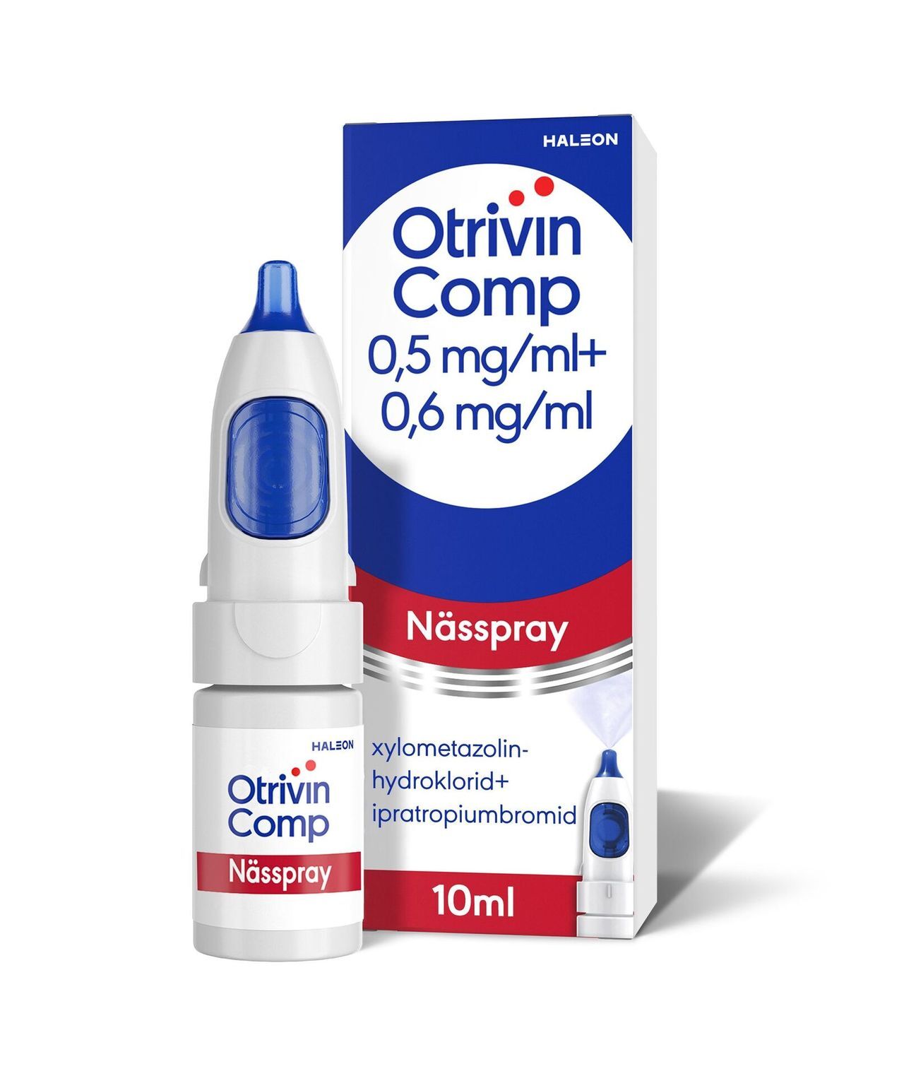 Otrivin Comp nässpray, lösning 0,5 mg/ml + 0,6 mg/ml 10 ml