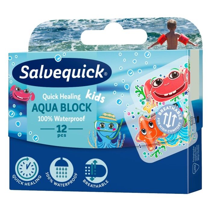 Salvequick Aqua Block Kids 12 st