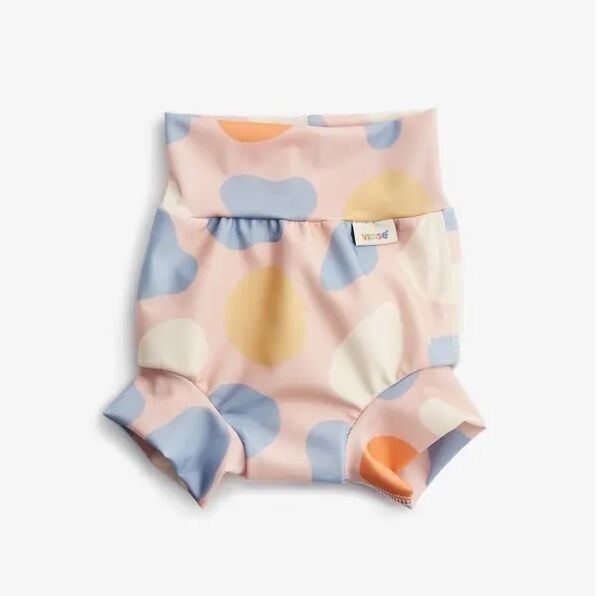 Badblöja, hög midja och mudd, Pink Shapes S 6-8 kg