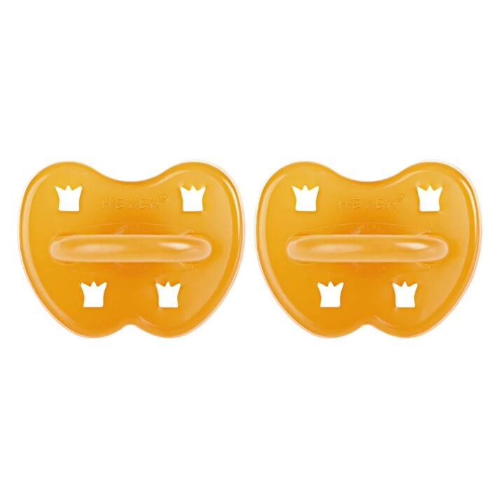 Naturgumminapp - Krona, Rund - 0-3 mån 2-pack - Hevea