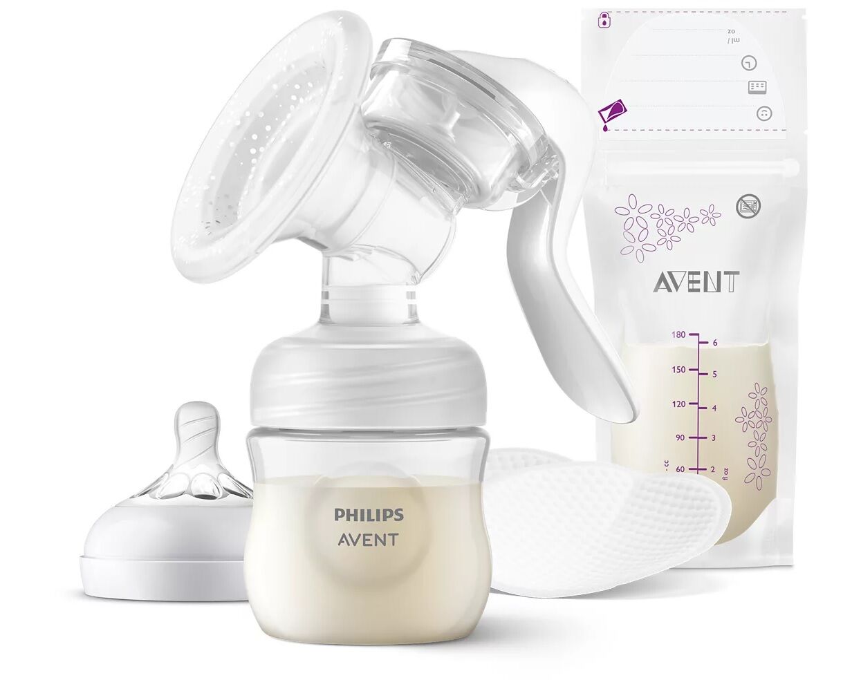 Philips Avent Comfort, manuell bröstpump + 1 Flaska