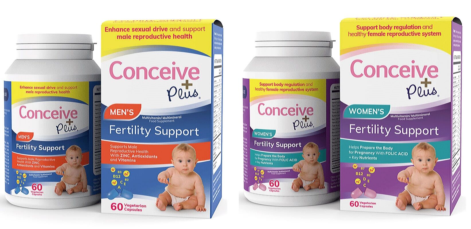 Paket för par! - Conceive Plus Fertility Support för män & kvinnor