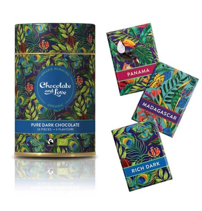 Presentburk mörk choklad 30 bitar Chocolate & Love