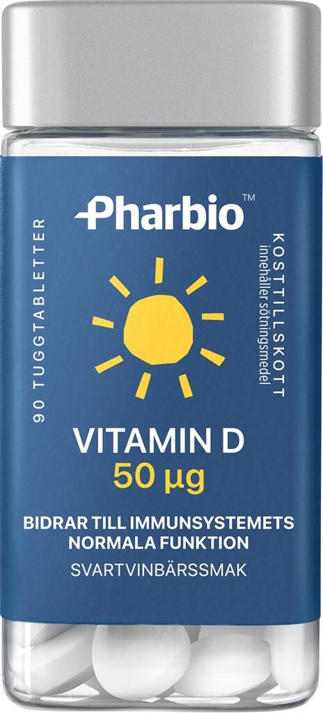 Pharbio Vitamin D 50ug, 90 st