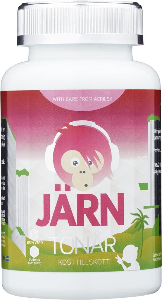 Monkids Järn Tonår 60 tuggtabletter