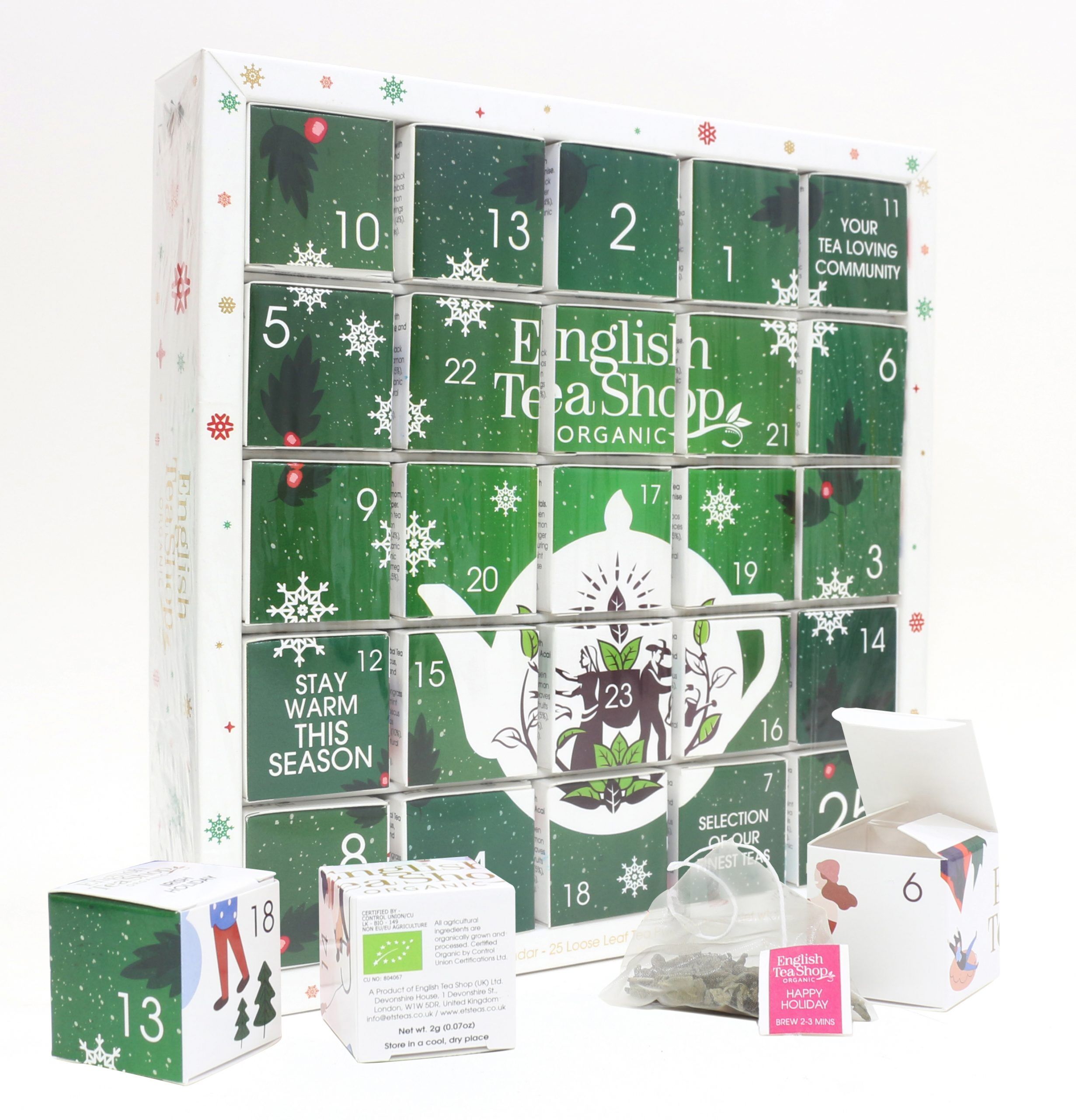 Adventskalender med te ”Puzzle Box” Grön - English Tea Shop
