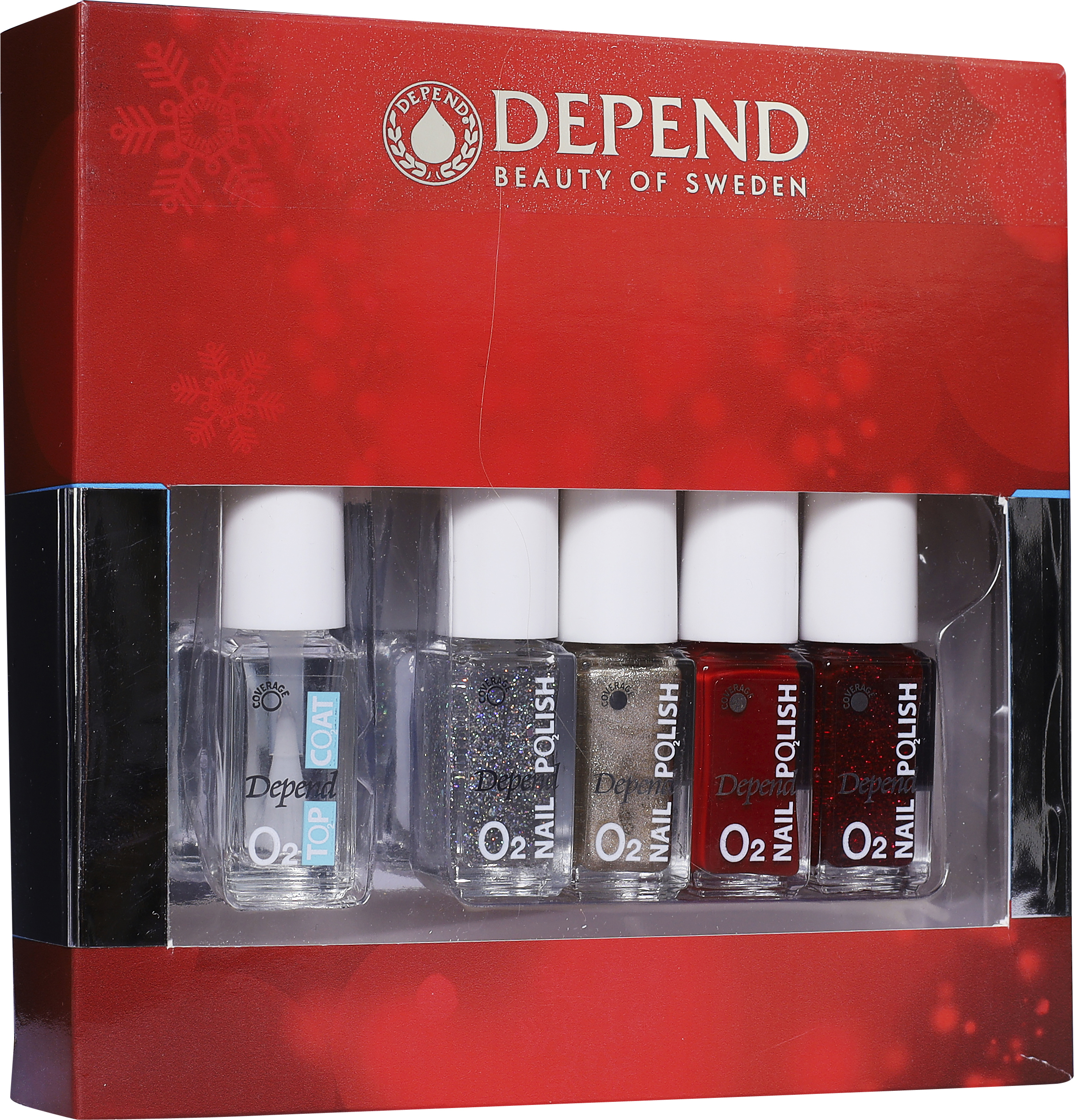 Depend O2 Nail Polish 5-pack, 5 x 5 ml