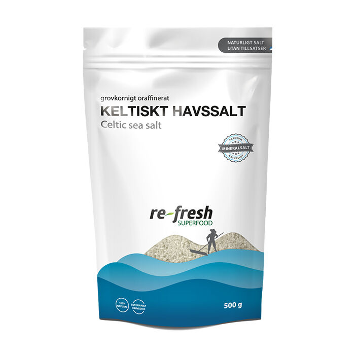 Keltiskt havssalt Celtic sea salt grovkornigt 500g - Re-fresh Superfood