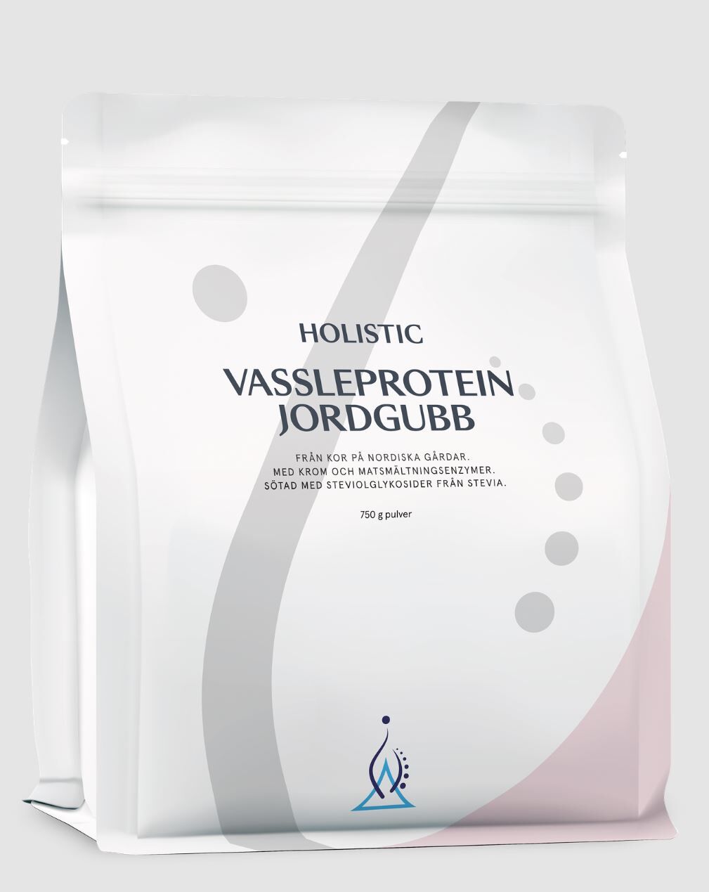 Vassleprotein Jordgubb, 750 g - Holistic