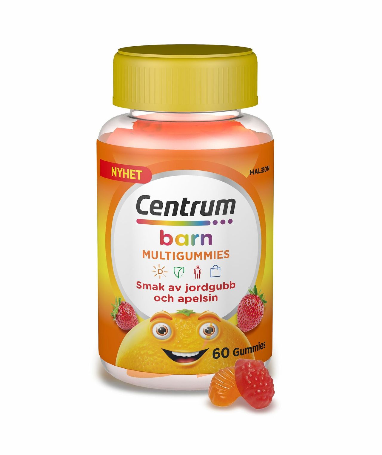 Centrum Barn Multigummies Jordgubb & Apelsin 60 tuggtabletter