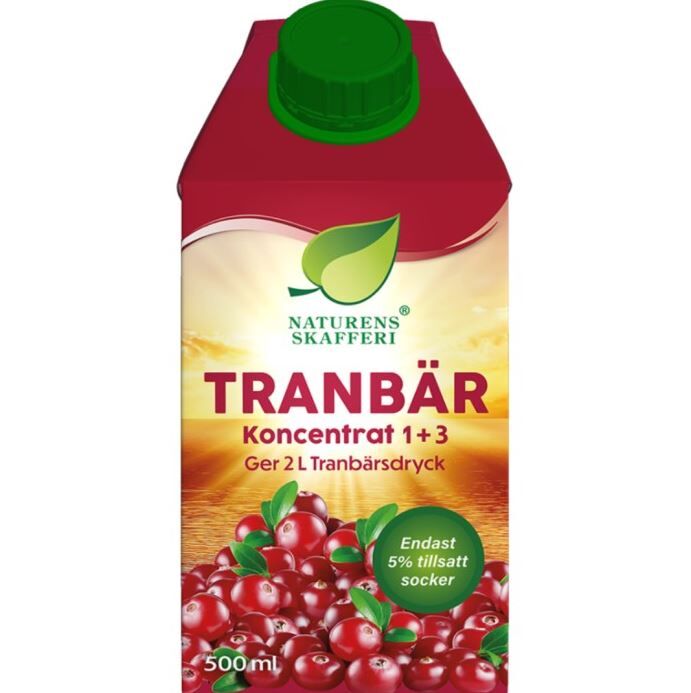 Naturens Skafferi Tranbär Koncentrat 1+3, 500 ml