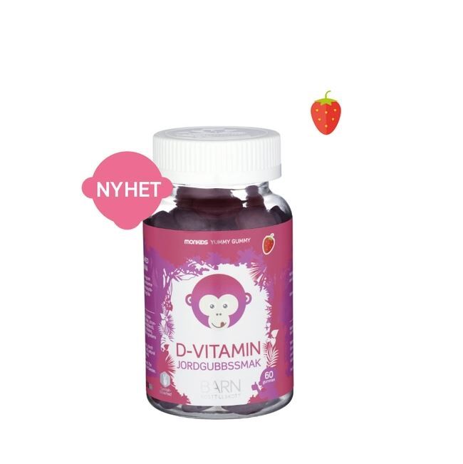 Monkids D-vitamin Barn Jordgubb