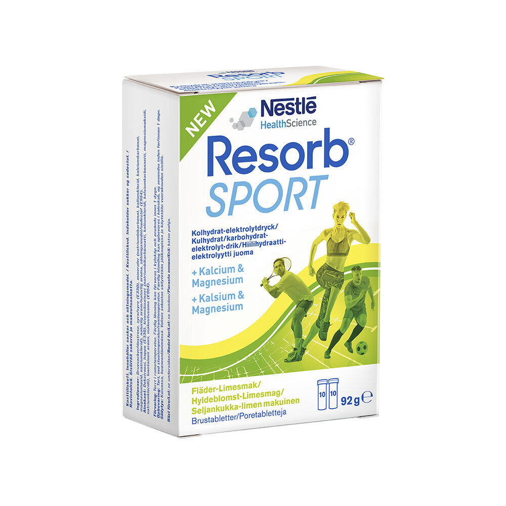 Resorb Brustablett Sport Fläder-Lime 20st