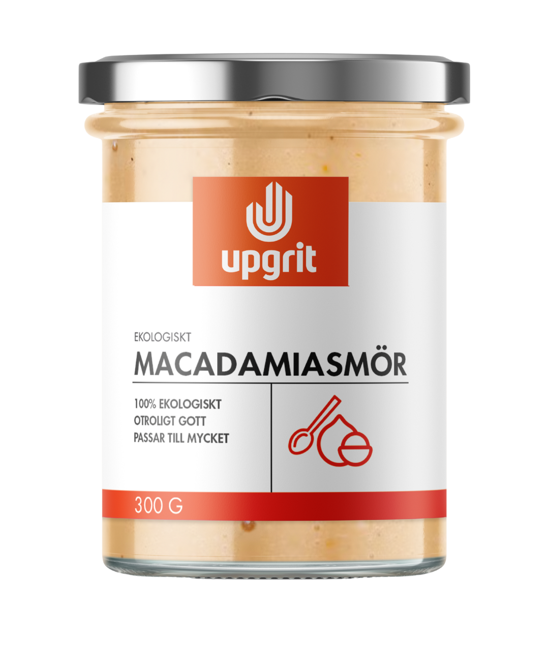 Upgrit Macadamiasmör EKO 300 gram