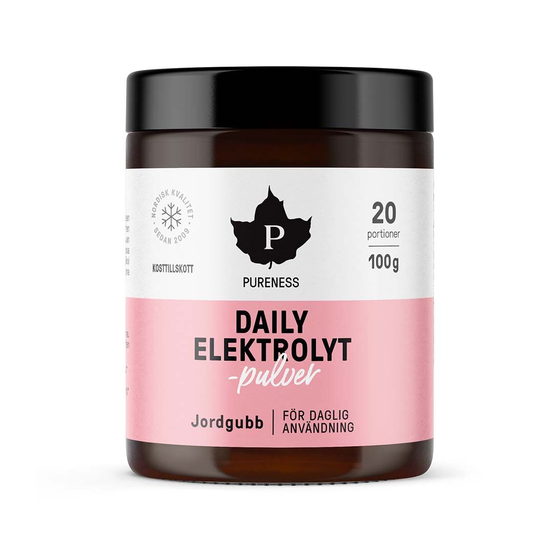 Daily elektrolytpulver Jordgubbe 100g Pureness