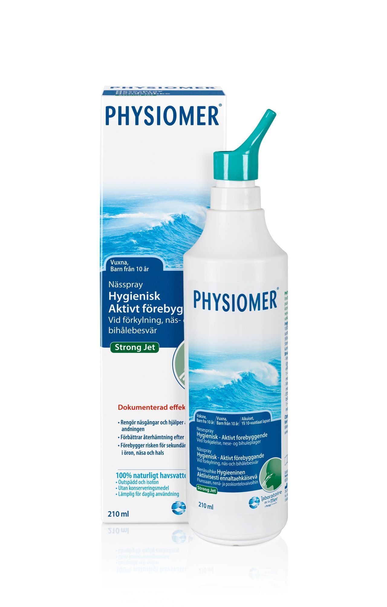 Physiomer Strong Jet Naturlig Nässkölj Näs & Bihålebesvär 210 ml
