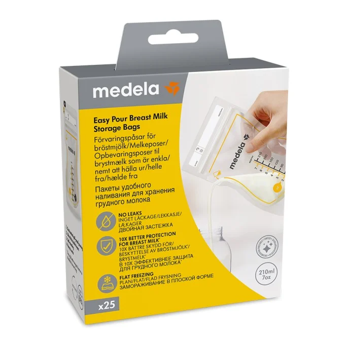 Medela Easy Pour förvaringspåsar för bröstmjölk 25 st