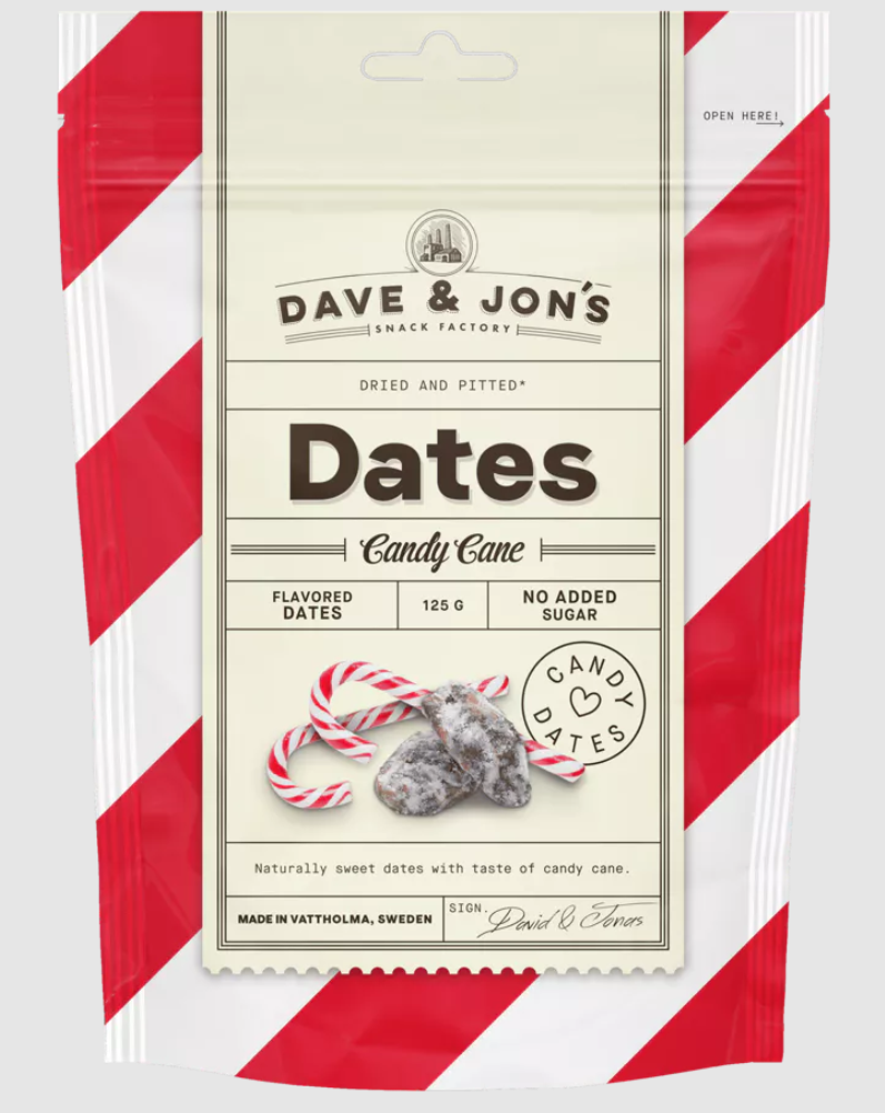 Dave & Jon's Dadlar Polkagris 125 g